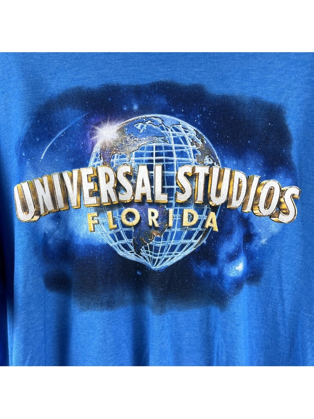 Universal Studios Florida Adult XXL Blue Graphic Tshirt Vacation Travel Merch